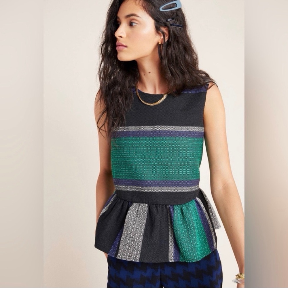 Corey Lynn Calter Peplum Top Size Small Anthropologie Style